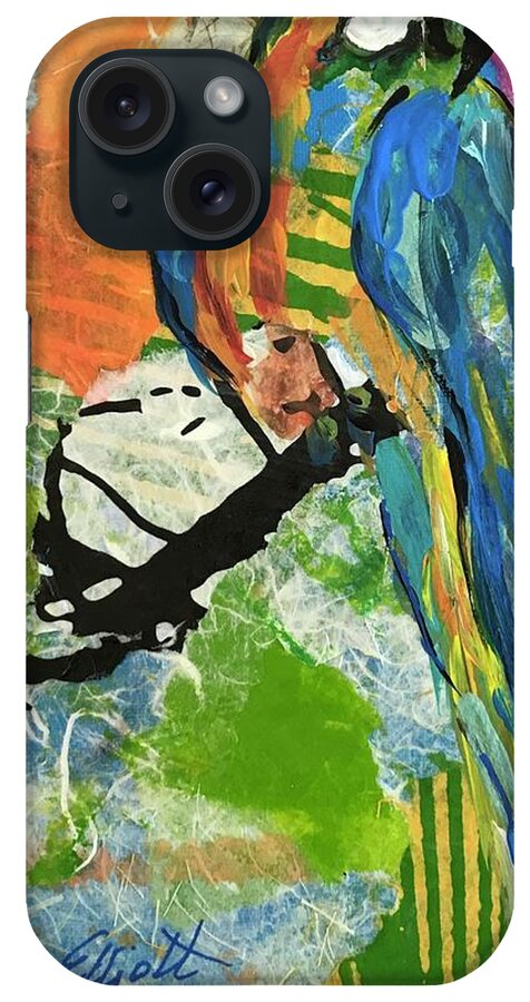 Mexico Birds iPhone Case featuring the painting Mexican Macaw IV by Elaine Elliott