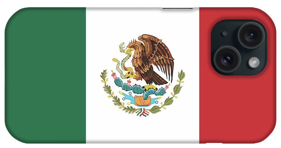 Mexico iPhone Case featuring the mixed media Mexican Mexico Flag by Venustiano Carranza