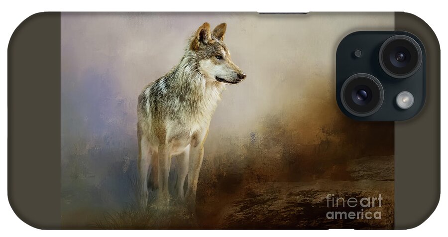 Zoo. Mexican Wolf iPhone Case featuring the mixed media Mexican Wolf Beauty by Ed Taylor