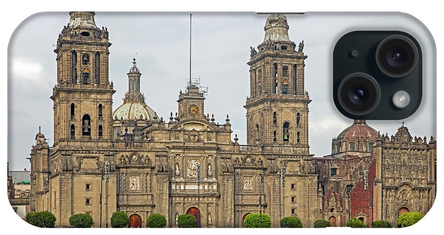Town iPhone Case featuring the photograph Mexico City Metropolitan Cathedral by Arterra Picture Library
