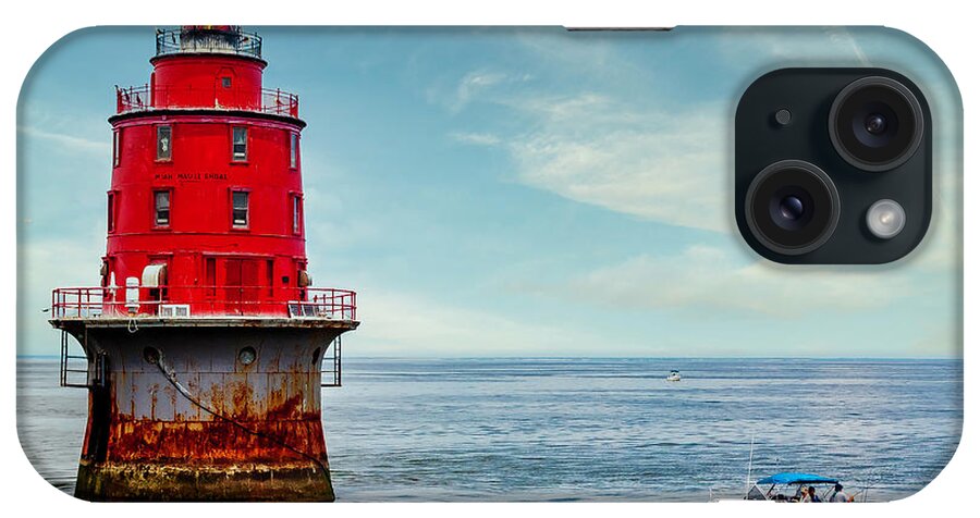 America iPhone Case featuring the photograph Miah Maull Shoal Lighthouse by Nick Zelinsky Jr