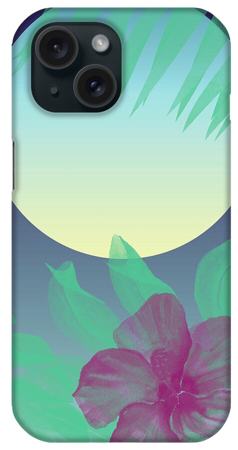Miami iPhone Case featuring the digital art Miami Dreaming - Night by Christopher Lotito