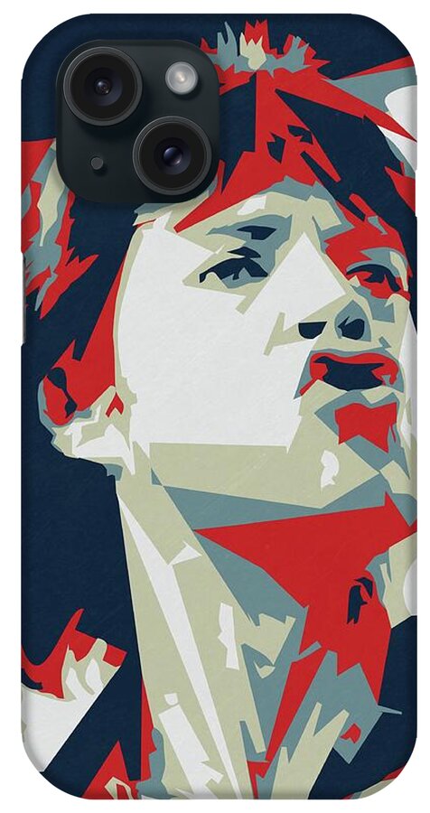 Legend iPhone Case featuring the digital art Mick Jagger 1 OHS by Ahmad Nusyirwan