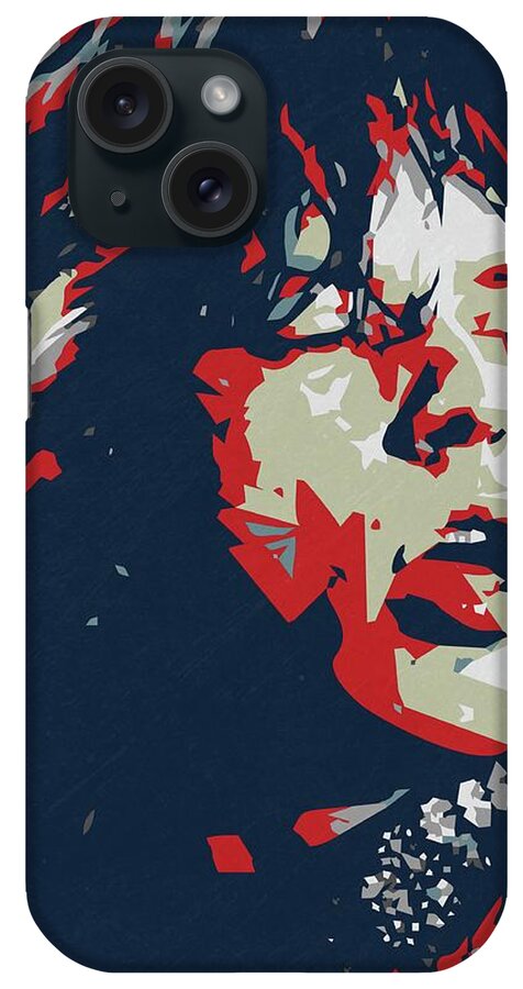 Legend iPhone Case featuring the digital art Mick Jagger 2 OHS by Ahmad Nusyirwan