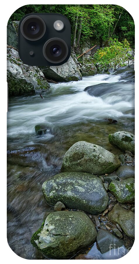 Middle Prong Little River iPhone Case featuring the photograph Middle Prong Little River 35 by Phil Perkins