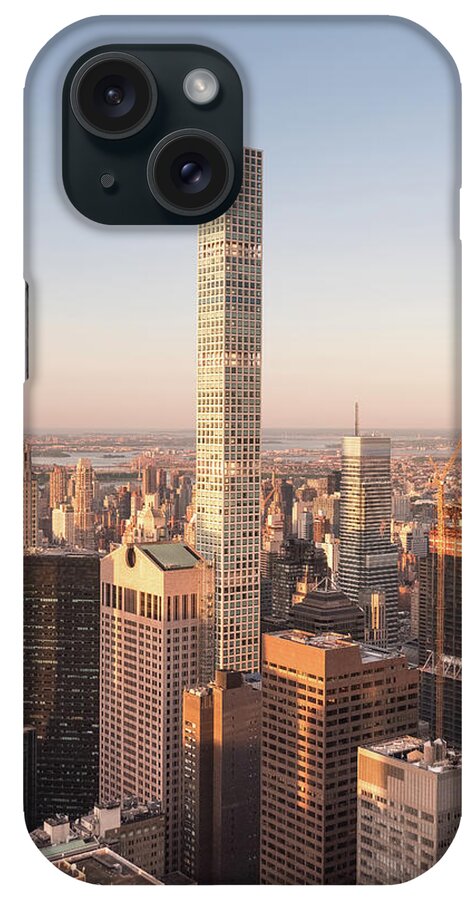 New York iPhone Case featuring the photograph Midtown Manhattan At Sunset by Alberto Zanoni