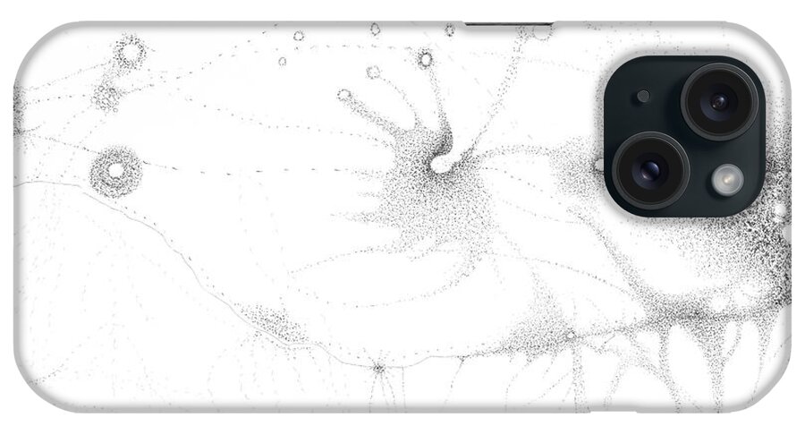 Movement iPhone Case featuring the drawing Migration 2 by Franci Hepburn