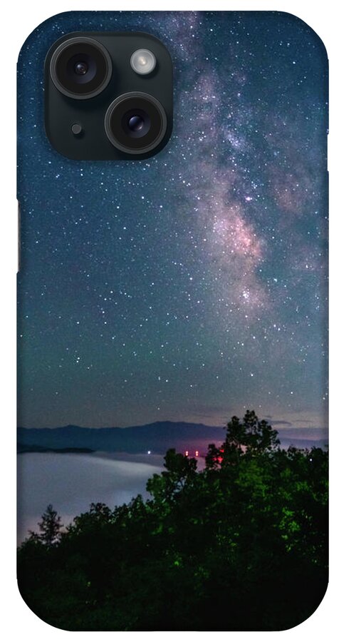 Milky Way iPhone Case featuring the photograph Milky Way over the clouds by Darrell DeRosia