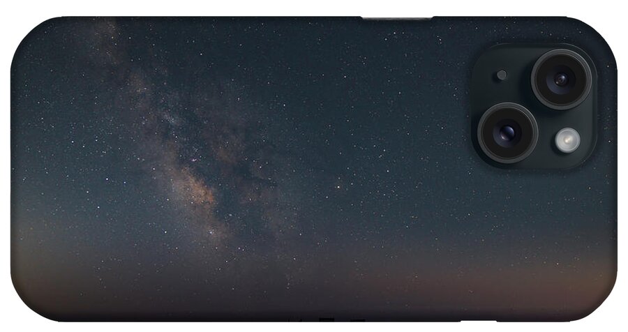 Milky Way iPhone Case featuring the photograph Milky Way Theatre Over the Ocean by Lindsay Thomson