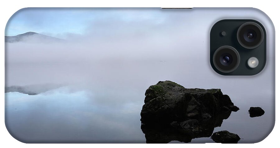 Misty iPhone Case featuring the photograph Mist over Derwent Water by Bryan Attewell