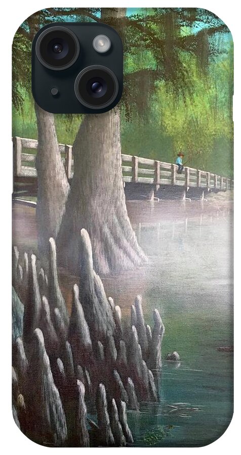 Historic iPhone Case featuring the painting Misty Morning by Marlene Little