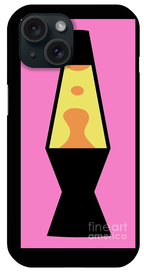Mod iPhone Case featuring the digital art Mod Lava Lamp on Pink by Donna Mibus