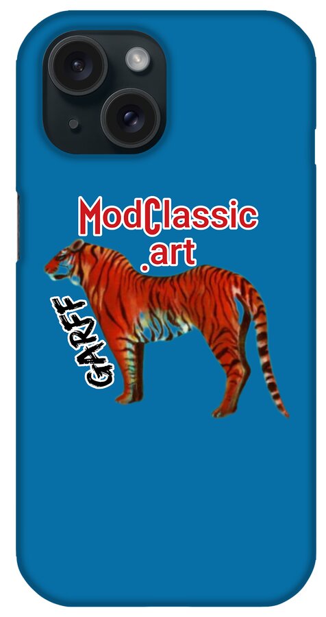 Tigers iPhone Case featuring the painting ModClassic Art Tiger by Enrico Garff