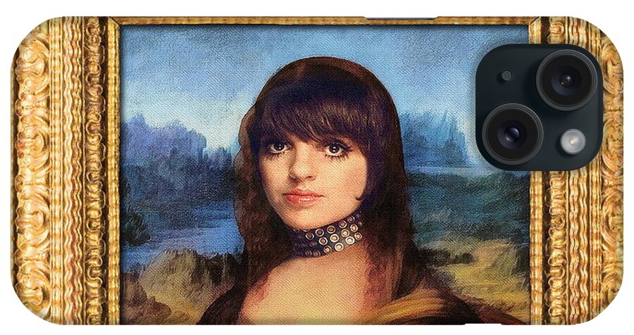 Mona Lisa iPhone Case featuring the digital art Mona-Liza by Jerzy Czyz