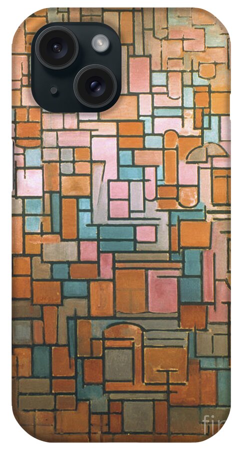 1914 iPhone Case featuring the painting Mondrian Tableau, 1914 by Piet Mondrian