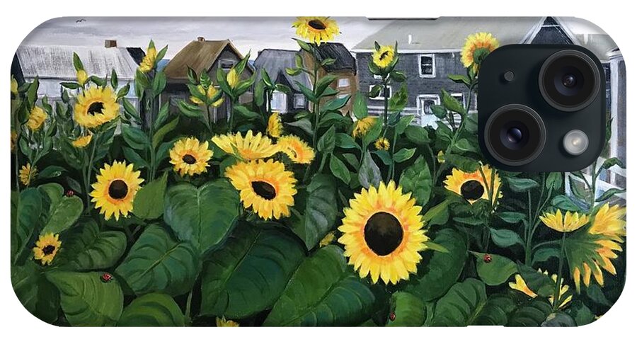 Sunflowers iPhone Case featuring the painting Monhegan Island Morning by Sue Dinenno