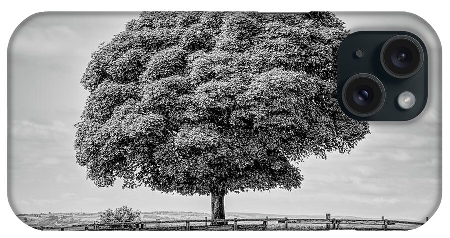 Monochrome iPhone Case featuring the photograph Monochrome tree in Heywood Gtr Manchester, UK by Pics By Tony