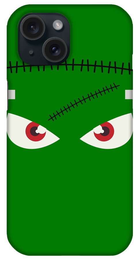 Funny iPhone Case featuring the digital art Monster Face by Flippin Sweet Gear