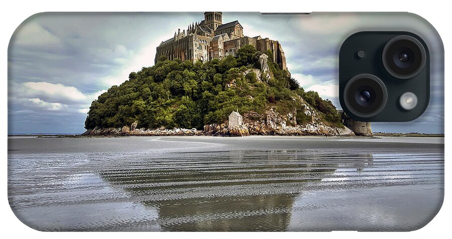 Mont St Michel iPhone Case featuring the photograph Mont Saint Michel Viewed by the Bay - France by Paolo Signorini