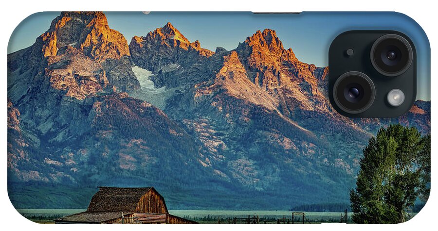 Yellowstone iPhone Case featuring the photograph Moon over Mormon by Gary Felton