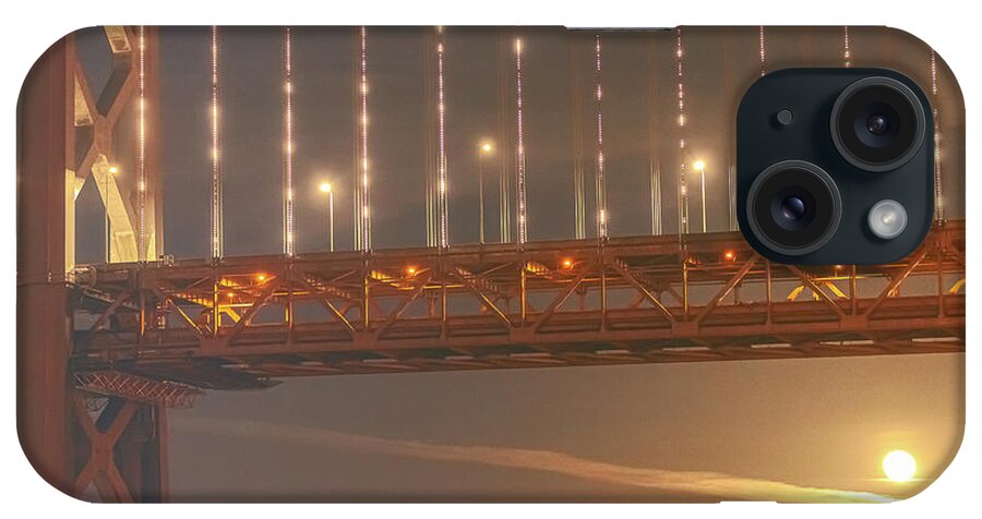 Moon iPhone Case featuring the photograph Moon Under Bridge by Jonathan Nguyen