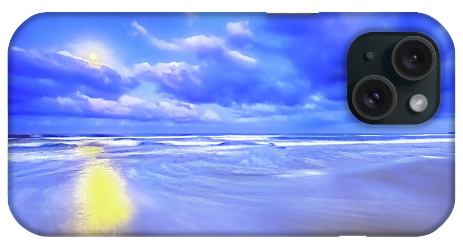 Beach iPhone Case featuring the photograph Moonscape Beach, Southern California 3AM by Don Schimmel