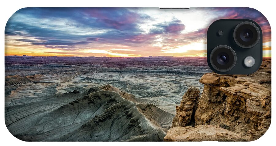 Utah iPhone Case featuring the photograph Moonscape overlook 5 by Mati Krimerman