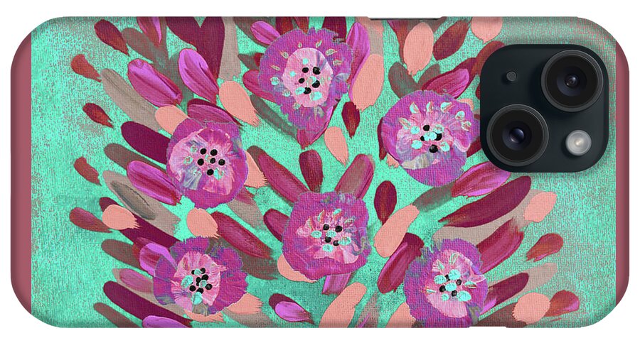 Flowers iPhone Case featuring the painting More Flowers for Nana by Corinne Carroll