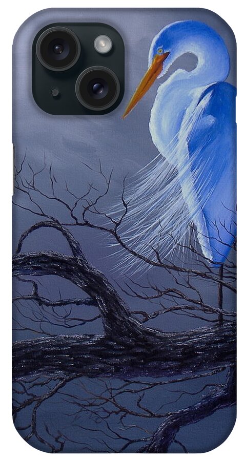 Egret iPhone Case featuring the painting Morning Egret by Michael Allen