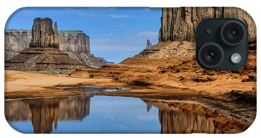 Southwest iPhone Case featuring the photograph Morning Reflections In Monument Valley by Sandra Bronstein