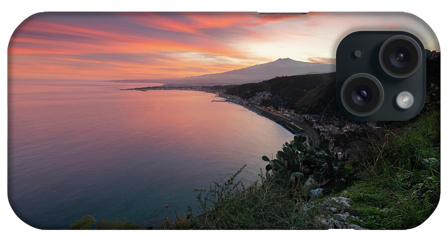 Sicily iPhone Case featuring the photograph Mount Etna at sunset, Sicily by Mirko Chessari