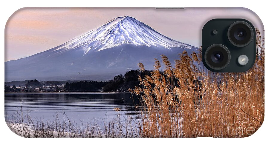 Mount Fuji iPhone Case featuring the photograph Mount Fuji at Dusk by Makiko Ishihara