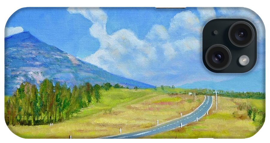 Mountain iPhone Case featuring the painting Mount Mitta Mitta and the Cudgewa Valley by Dai Wynn