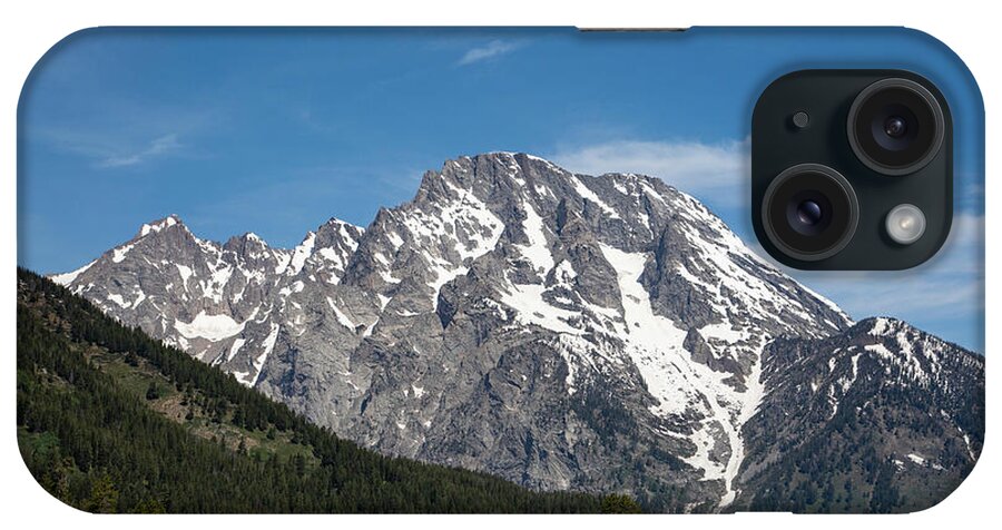 Mount Moran In Spring Grand Teton National Park iPhone Case featuring the photograph Mount Moran In Spring Grand Teton National Park by Dan Sproul
