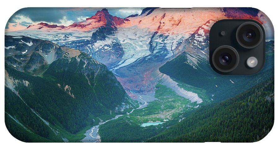 America iPhone Case featuring the photograph Mount Rainier and White River by Inge Johnsson