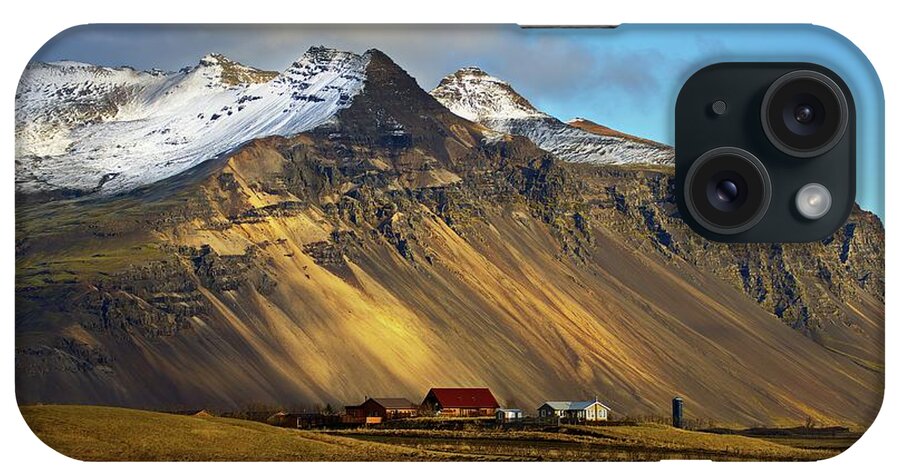 Iceland iPhone Case featuring the photograph Mountain farm by Christopher Mathews