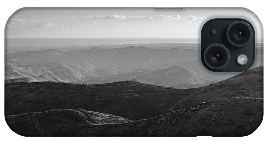 Algarve iPhone Case featuring the photograph Mountains of Caldeirao in Monochrome by Angelo DeVal