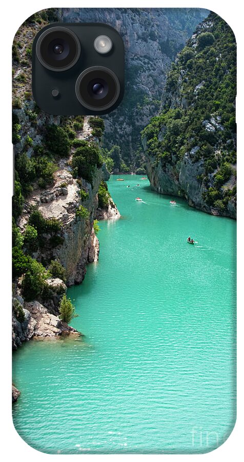 Gorge Du Verdon iPhone Case featuring the photograph Mouth of the Verdon River by Bob Phillips
