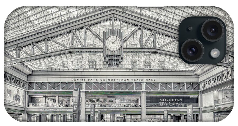 Black And White iPhone Case featuring the photograph Moynihan Train Hall by Penny Polakoff