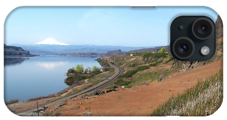 Mt Hood iPhone Case featuring the photograph Mt Hood and the Columbia River by Charles Robinson