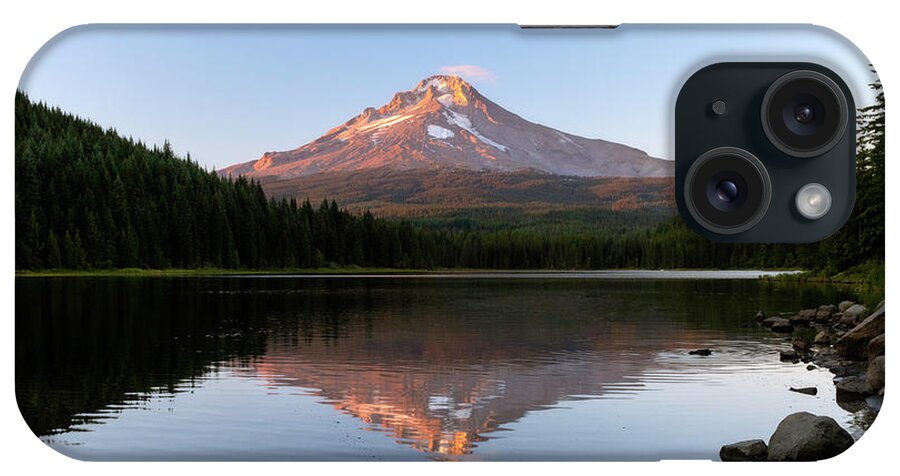 Mt. Hood iPhone Case featuring the photograph Mt. Hood from Trillium Lake by Catherine Avilez