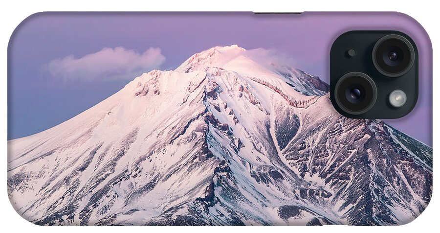 California iPhone Case featuring the photograph Mt. Shasta Pretty N Pink by Gary Geddes