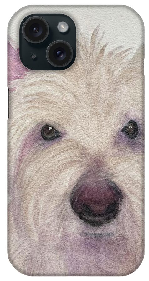 West Highland White Terrier iPhone Case featuring the painting Much Loved Simon by Sue Carmony