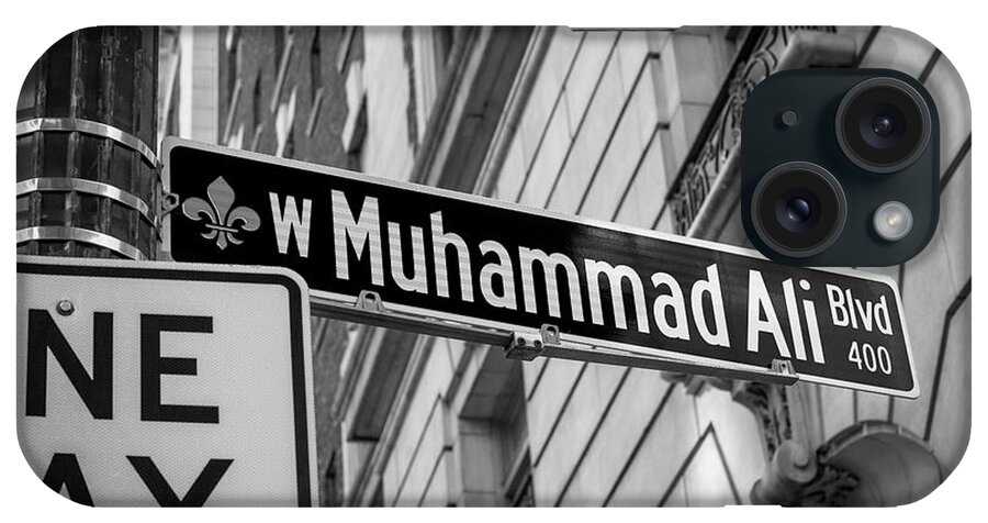 Muhammad Ali Sign iPhone Case featuring the photograph Muhammad Ali Blvd Sign - Louisville - Kentucky by Gary Whitton
