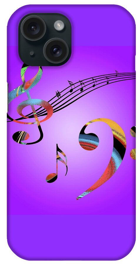 Music iPhone Case featuring the digital art Musical Dreams by Gill Billington