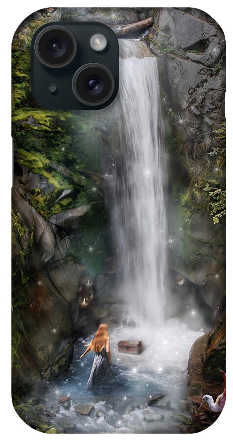 Waterfall iPhone Case featuring the photograph Mysterious Waterfall by Shara Abel