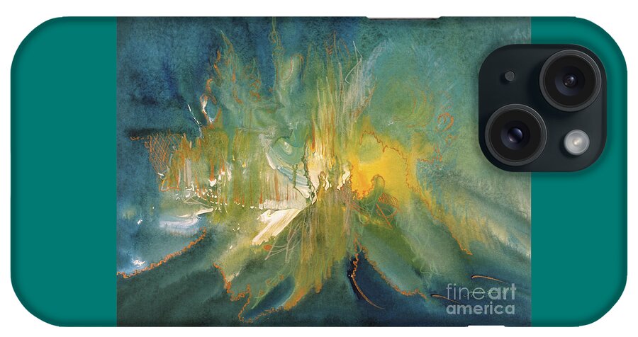 Abstract. Acrylic iPhone Case featuring the painting Mystic Music by Jacqueline Shuler