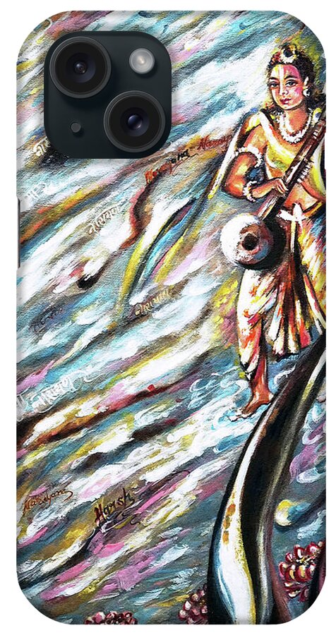 Narad iPhone Case featuring the painting Narada Muni by Harsh Malik