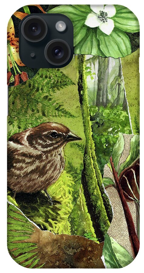Collage iPhone Case featuring the mixed media Nature Collage 6 by John Vincent Palozzi