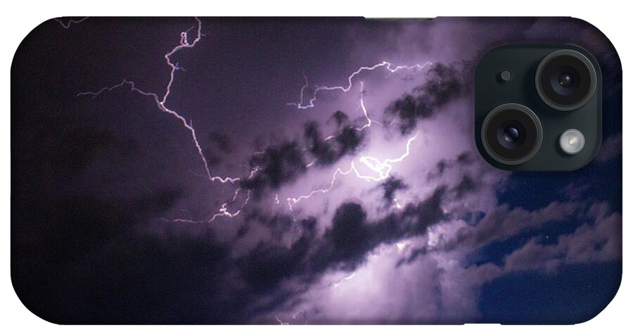 Nebraskasc iPhone Case featuring the photograph Nebraska August Lightning 030 by Dale Kaminski